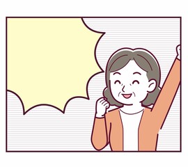 人物と漫画の吹き出し