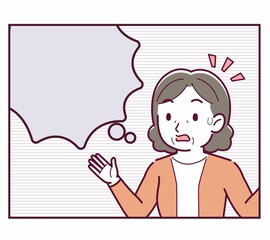 人物と漫画の吹き出し