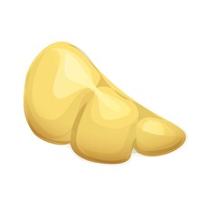 Tasty piece durian icon, cartoon style