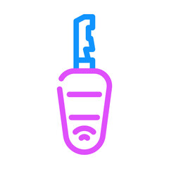 Obraz premium contactless key car color icon vector. contactless key car sign. isolated symbol illustration