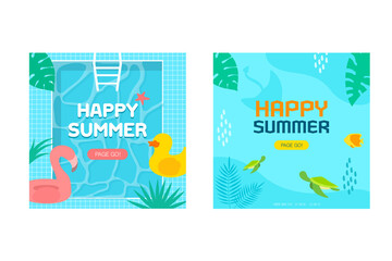 Fototapeta premium Summer Event Web Banner Collection 