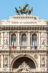 The Palace of Justice, seat of the Supreme Court of Cassation and the Judicial Public Library in Rome, Italy - 430808135