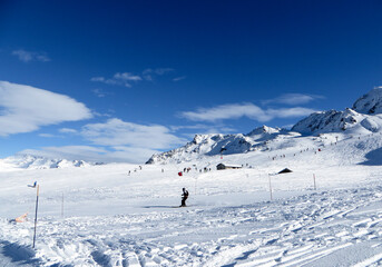 Fototapeta na wymiar Ski resort in winter