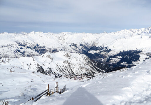 Ski resort in the alps
