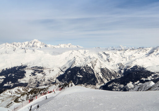 Ski resort in winter