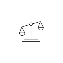 Fototapeta na wymiar Law scale vector icon, justice symbol. Modern, simple flat vector illustration for web site or mobile app