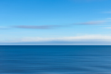 Seascape using a slow shutter speed and panning technique