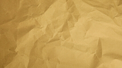 Recycle Paper Texture background. Crumpled Old kraft paper abstract shape background with space Yellow crumpled paper for text high resolution.