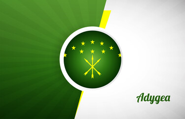 Happy national day of Adygea greeting background. Abstract Adygea country flag illustration