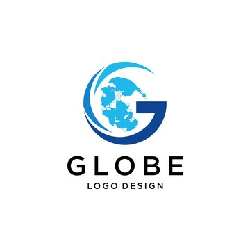 creative letter G logo for global earth world pangea vector