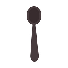 A traditional Japanese spoon for the tea ceremony. Japanese utensils for matcha tea. Flat cartoon vector