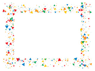 Triangle Explosion Confetti. Triangles Burst Falling Confetti. Flying