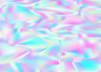 Holograph Minimal Banner. Fluorescent Holographic Fluid Light