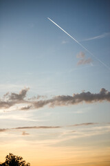 Sunset in the sky background