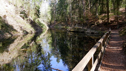Wanderweg entlang des Märchensees in Wendelsheim