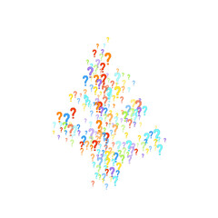 Question marks Quiz doubt survey faq public poll.