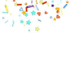 Sprinkles grainy. Cupcake donuts background.