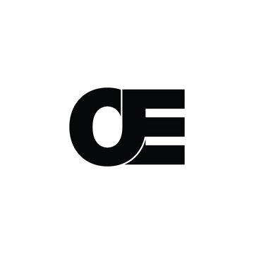 Letter OE simple logo design vector