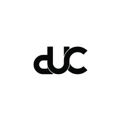 duc letter original monogram logo design