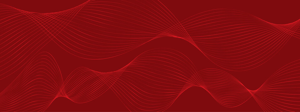 Minimal dynamic red background, abstract creative digital waves background, modern landing page concept vector. Abstract, bright smooth waves for brochure, website, flyer design, banner.