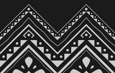 Ethnic oriental ikat pattern traditional Design for background,carpet,wallpaper,clothing,wrapping,fabric,Vector illustration.