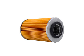 Oil , fuel or air filter for car isolated on white background..