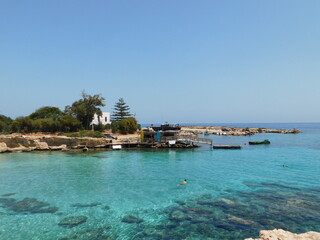 Fototapeta premium Island of Cyprus. The rocky coastline of Cyprus.