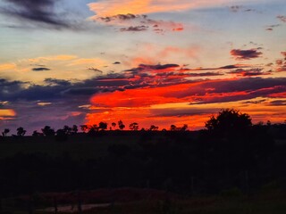 sunset in the mountains