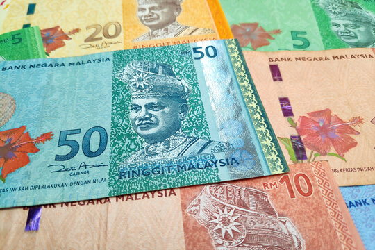 Stack of Malaysian ringgit