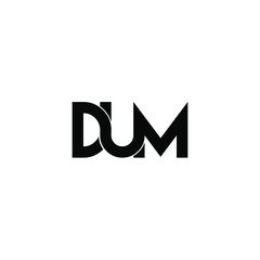 dum letter original monogram logo design