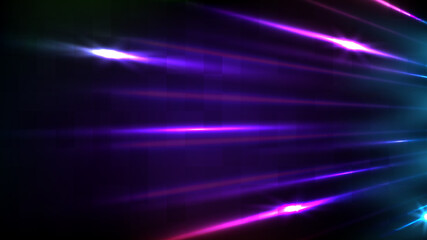 Abstract futuristic background of sci fi technology fast moving neon speed line