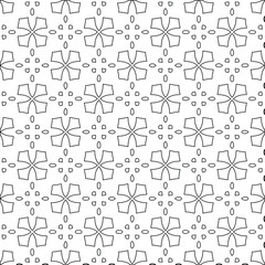Geometric vector pattern with triangular elements. Seamless abstract ornament for wallpapers and backgrounds. Black and white colors. 