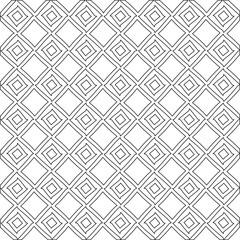 Geometric vector pattern with triangular elements. Seamless abstract ornament for wallpapers and backgrounds. Black and white colors. 