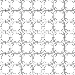 Geometric vector pattern with triangular elements. Seamless abstract ornament for wallpapers and backgrounds. Black and white colors. 