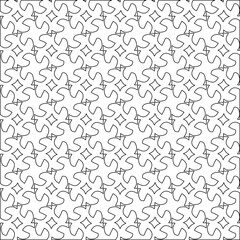 Geometric vector pattern with triangular elements. Seamless abstract ornament for wallpapers and backgrounds. Black and white colors. 