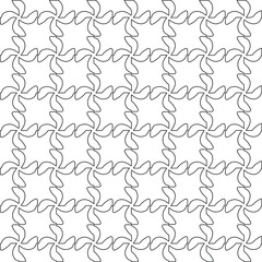 Geometric vector pattern with triangular elements. Seamless abstract ornament for wallpapers and backgrounds. Black and white colors. 