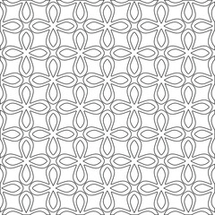 Geometric vector pattern with triangular elements. Seamless abstract ornament for wallpapers and backgrounds. Black and white colors. 