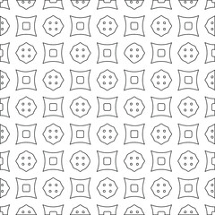 Geometric vector pattern with triangular elements. Seamless abstract ornament for wallpapers and backgrounds. Black and white colors. 