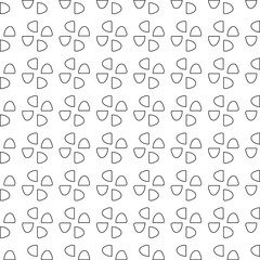 Geometric vector pattern with triangular elements. Seamless abstract ornament for wallpapers and backgrounds. Black and white colors. 