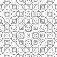 Geometric vector pattern with triangular elements. Seamless abstract ornament for wallpapers and backgrounds. Black and white colors. 