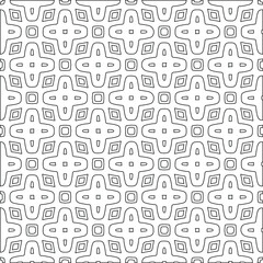 Geometric vector pattern with triangular elements. Seamless abstract ornament for wallpapers and backgrounds. Black and white colors. 