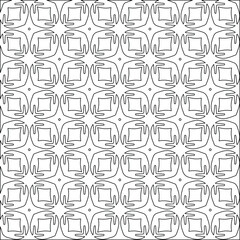 Geometric vector pattern with triangular elements. Seamless abstract ornament for wallpapers and backgrounds. Black and white colors. 