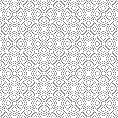Geometric vector pattern with triangular elements. Seamless abstract ornament for wallpapers and backgrounds. Black and white colors. 