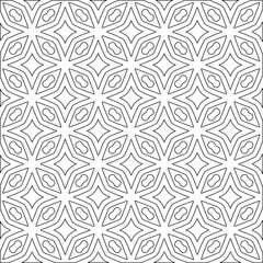 Geometric vector pattern with triangular elements. Seamless abstract ornament for wallpapers and backgrounds. Black and white colors. 