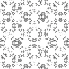 Geometric vector pattern with triangular elements. Seamless abstract ornament for wallpapers and backgrounds. Black and white colors. 