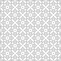 Geometric vector pattern with triangular elements. Seamless abstract ornament for wallpapers and backgrounds. Black and white colors. 