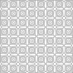 Geometric vector pattern with triangular elements. Seamless abstract ornament for wallpapers and backgrounds. Black and white colors. 