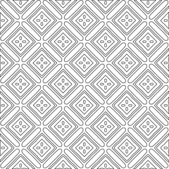 Geometric vector pattern with triangular elements. Seamless abstract ornament for wallpapers and backgrounds. Black and white colors. 