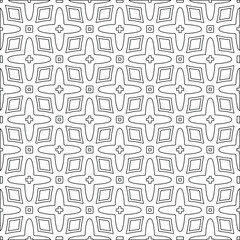 Geometric vector pattern with triangular elements. Seamless abstract ornament for wallpapers and backgrounds. Black and white colors. 