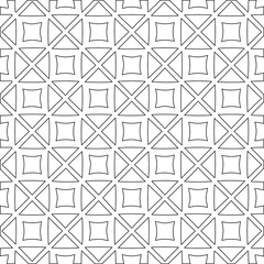 Geometric vector pattern with triangular elements. Seamless abstract ornament for wallpapers and backgrounds. Black and white colors. 